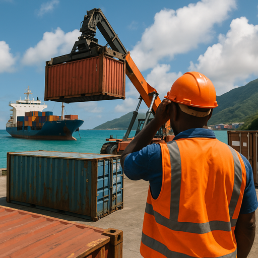 Illustration representing Caribbean shipping disruption and supply-chain resilience